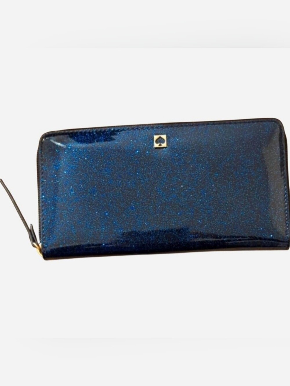 EUC 2015 Kate Spade Midnight Navy Blue Glitter Zip-Around Continental Wallet - Picture 10 of 16